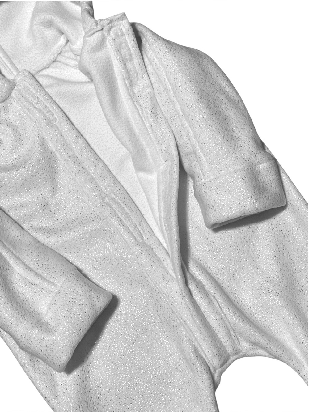 Handmade Toddler Bunting/Snowsuit 2T/3T White/Silver NEW - Picture 3 of 7